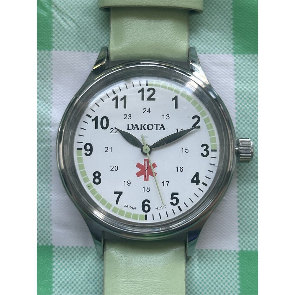 Dakota Silver Tone Green Band Women’s Quartz Watch